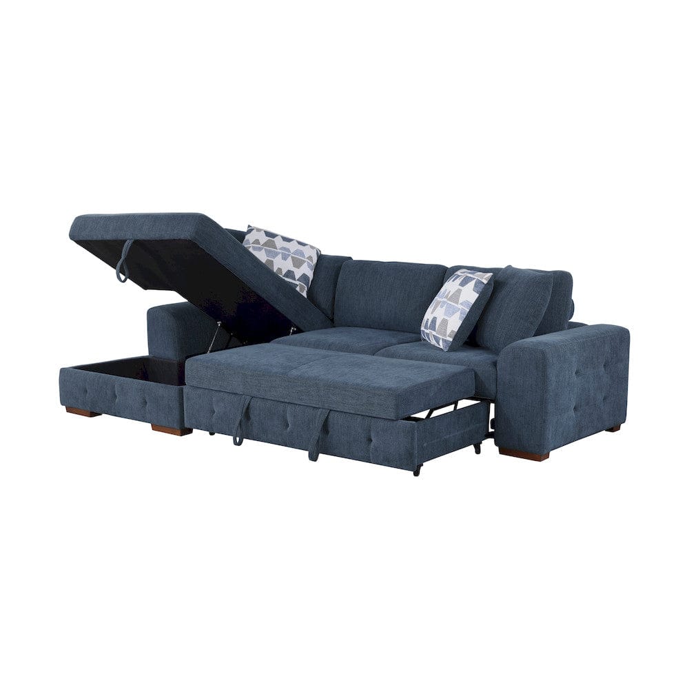 Homelegance  - Raife 2-Piece Sectional W/ Left Chaise in Blue - 9624BUx2LC2R  view 5