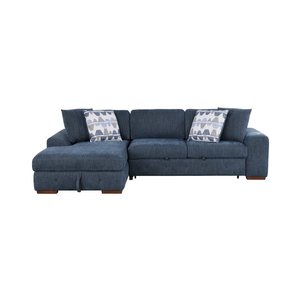 Homelegance  - Raife 2-Piece Sectional W/ Left Chaise in Blue - 9624BUx2LC2R  view 11