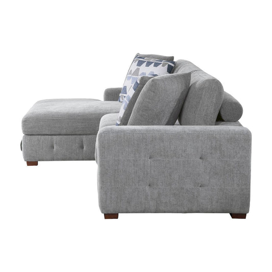 Homelegance  - Raife 2-Piece Sectional W/ Left Chaise in Gray - 9624GYx2LC2R  view 2