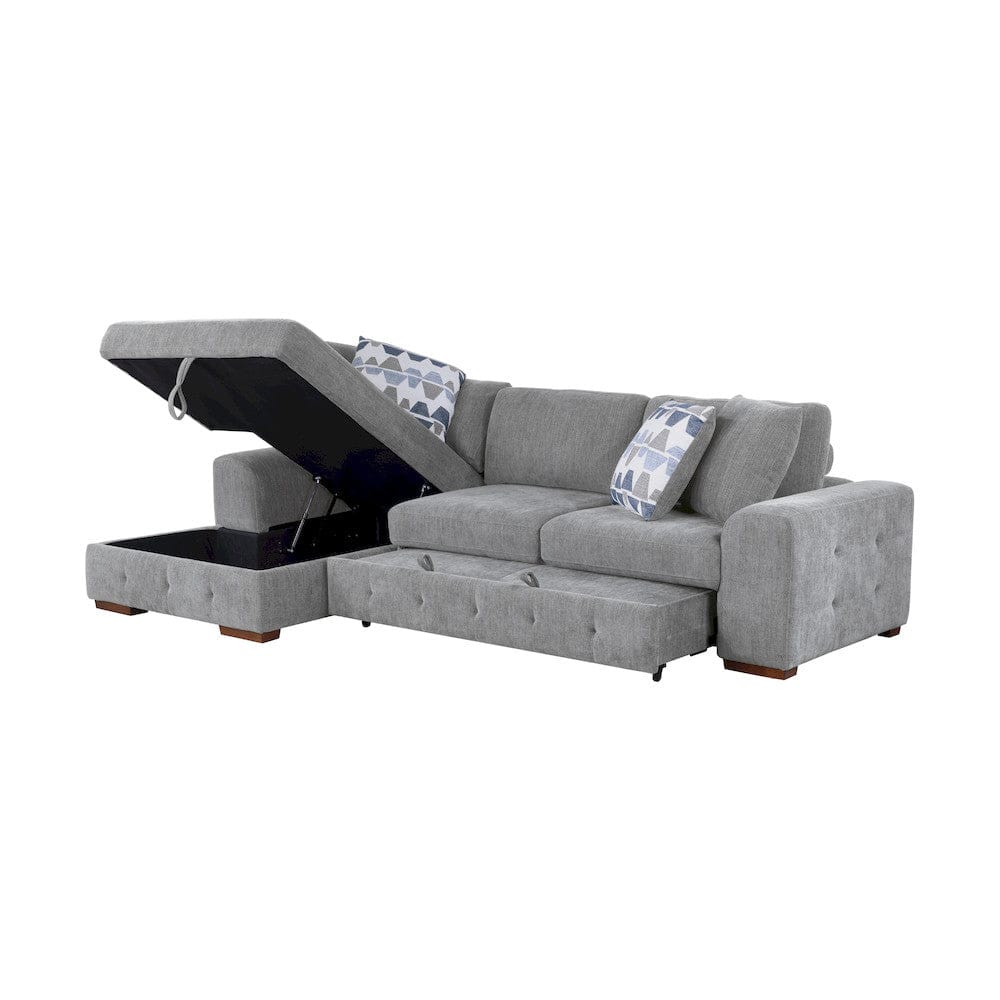 Homelegance  - Raife 2-Piece Sectional W/ Left Chaise in Gray - 9624GYx2LC2R  view 4