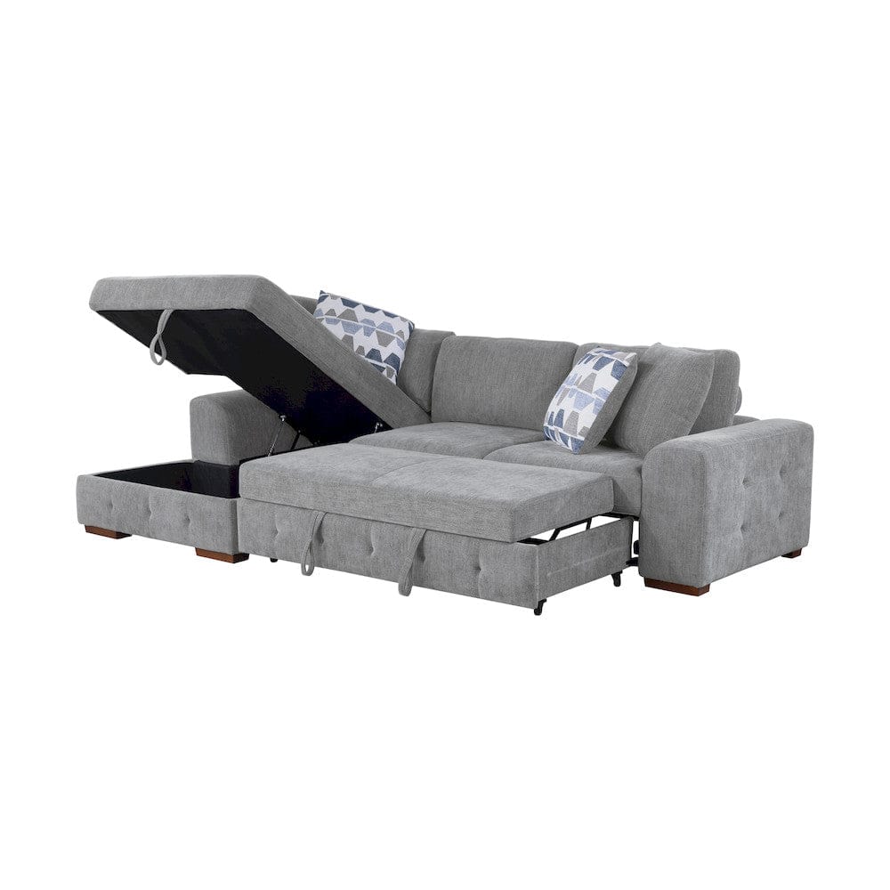 Homelegance  - Raife 2-Piece Sectional W/ Left Chaise in Gray - 9624GYx2LC2R  view 5
