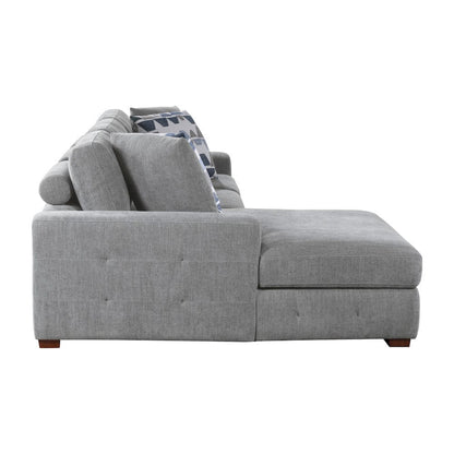 Homelegance  - Raife 2-Piece Sectional W/ Left Chaise in Gray - 9624GYx2LC2R  view 10