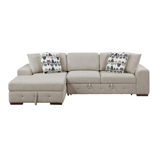 Homelegance  - Raife 2-Piece Sectional W/ Left Chaise in Taupe - 9624TPx2LC2R  view 1