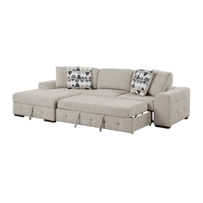 Homelegance  - Raife 2-Piece Sectional W/ Left Chaise in Taupe - 9624TPx2LC2R  view 7