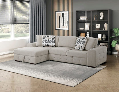 Homelegance  - Raife 2-Piece Sectional W/ Left Chaise in Taupe - 9624TPx2LC2R  view 9