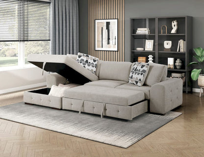 Homelegance  - Raife 2-Piece Sectional W/ Left Chaise in Taupe - 9624TPx2LC2R  view 12