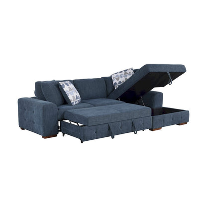 Homelegance  - Raife 2-Piece Sectional W/ Right Chaise in Blue - 9624BUx22LRC  view 11