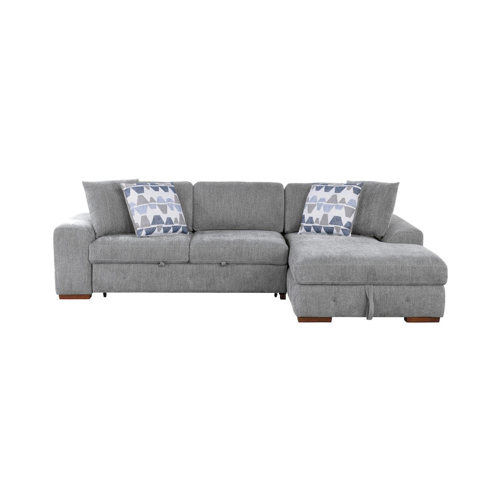 Homelegance  - Raife 2-Piece Sectional W/ Right Chaise in Gray - 9624GYx22LRC  view 1