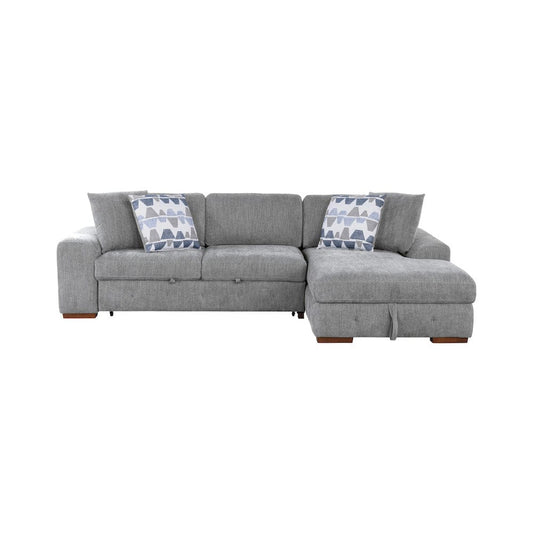 Homelegance  - Raife 2-Piece Sectional W/ Right Chaise in Gray - 9624GYx22LRC  view 1