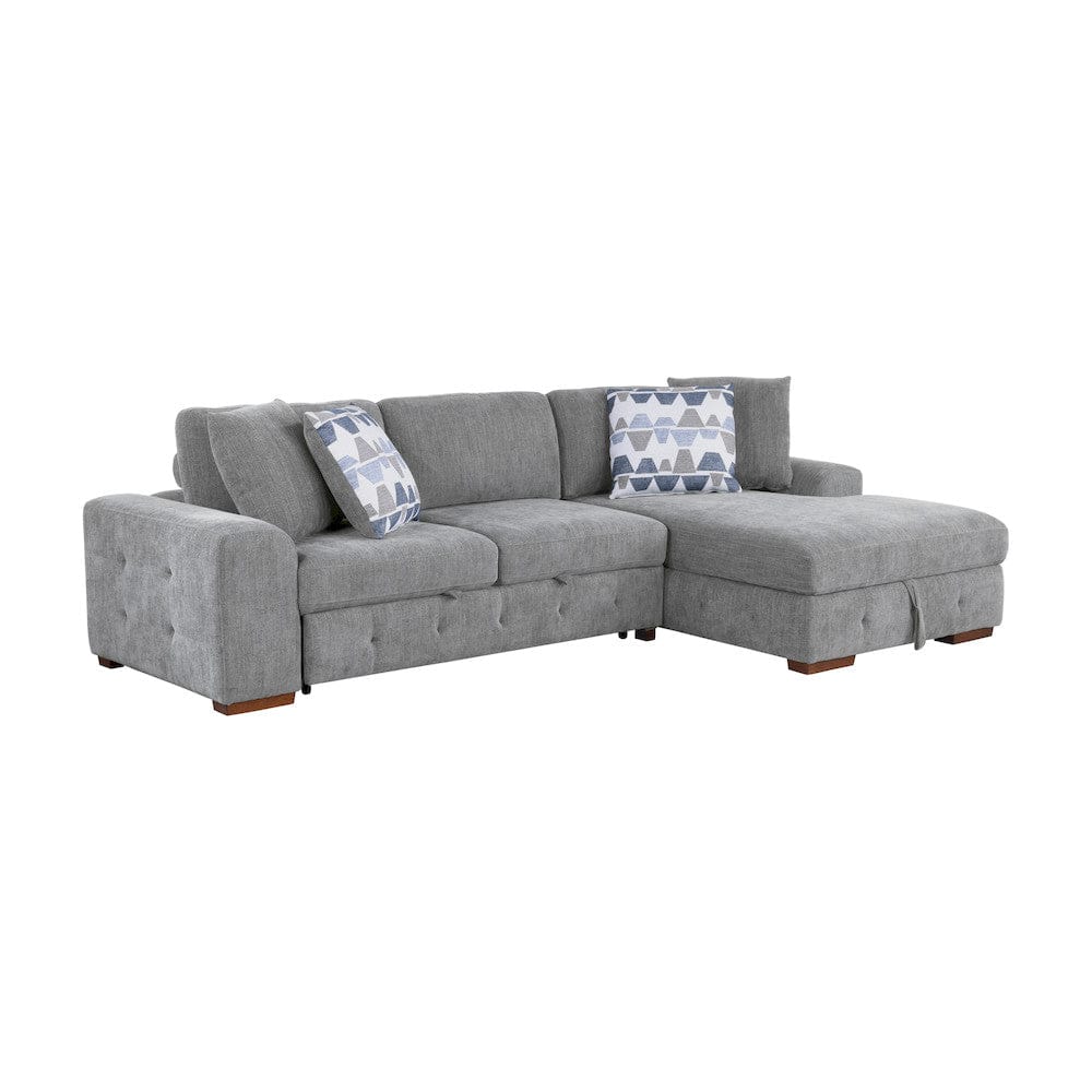 Homelegance  - Raife 2-Piece Sectional W/ Right Chaise in Gray - 9624GYx22LRC  view 3