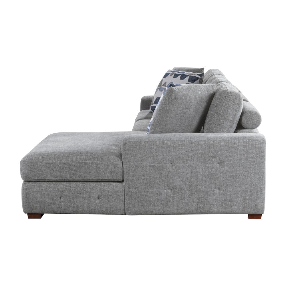 Homelegance  - Raife 2-Piece Sectional W/ Right Chaise in Gray - 9624GYx22LRC  view 5
