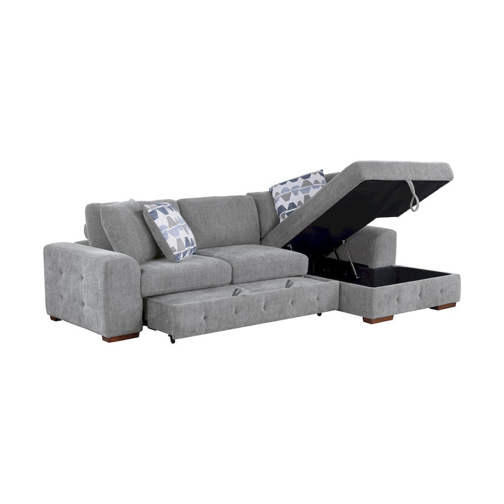 Homelegance  - Raife 2-Piece Sectional W/ Right Chaise in Gray - 9624GYx22LRC  view 7