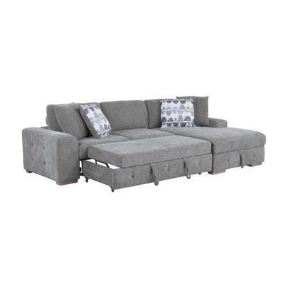 Homelegance  - Raife 2-Piece Sectional W/ Right Chaise in Gray - 9624GYx22LRC  view 8