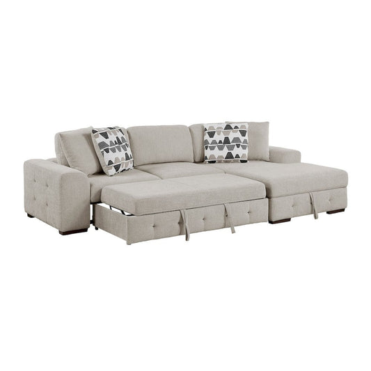 Homelegance  - Raife 2-Piece Sectional W/ Right Chaise in Taupe - 9624TPx22LRC  view 1