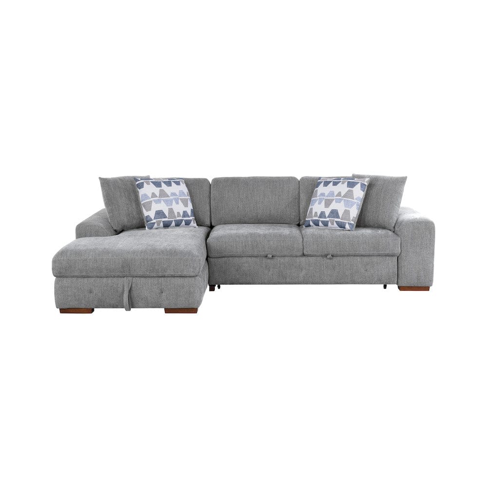 Homelegance  - Raife 3-Piece Sectional W/ Left Chaise and Ottoman in Gray - 9624GYx3LC2R  view 3