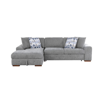Homelegance  - Raife 3-Piece Sectional W/ Left Chaise and Ottoman in Gray - 9624GYx3LC2R  view 3