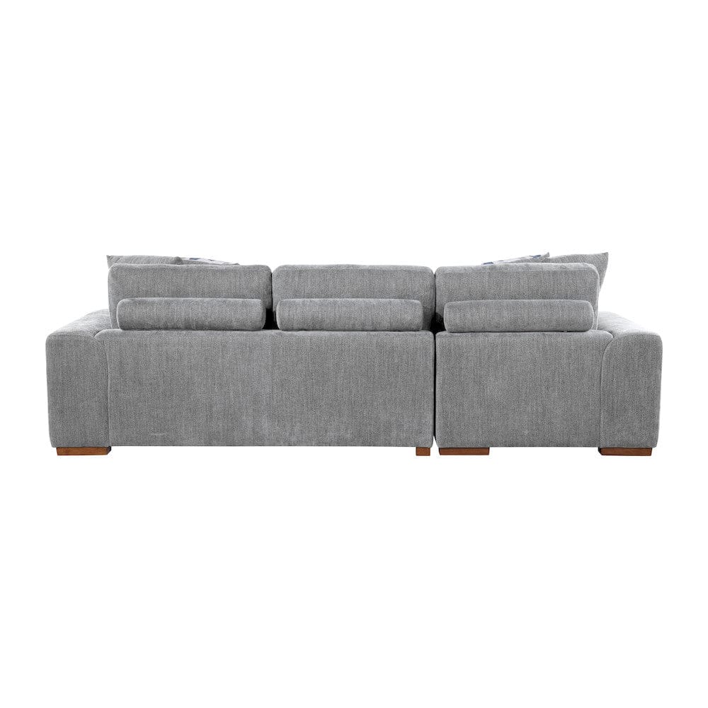 Homelegance  - Raife 3-Piece Sectional W/ Left Chaise and Ottoman in Gray - 9624GYx3LC2R  view 7