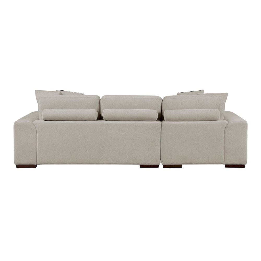 Homelegance  - Raife 3-Piece Sectional W/ Left Chaise and Ottoman in Taupe - 9624TPx3LC2R  view 4