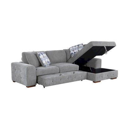 Homelegance  - Raife 3-Piece Sectional W/ Right Chaise and Ottoman in Gray - 9624GYx32LRC  view 8