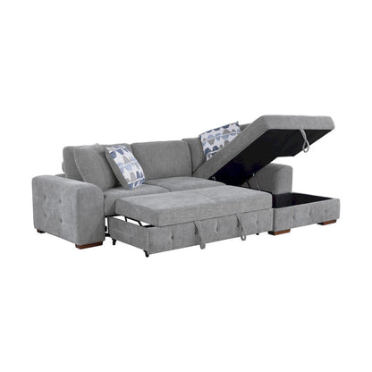 Homelegance  - Raife 3-Piece Sectional W/ Right Chaise and Ottoman in Gray - 9624GYx32LRC  view 9