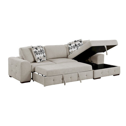 Homelegance  - Raife 3-Piece Sectional W/ Right Chaise and Ottoman in Taupe - 9624TPx32LRC  view 10