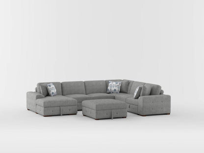 Homelegance  - Raife 4-Piece Sectional W/ Left Chaise in Blue - 9624BUx42RLC  view 11