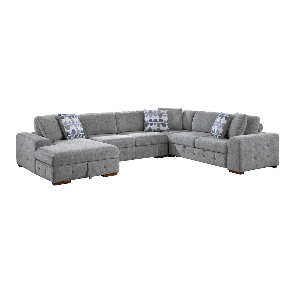 Homelegance  - Raife 4-Piece Sectional W/ Left Chaise in Gray - 9624GYx42RLC  view 1