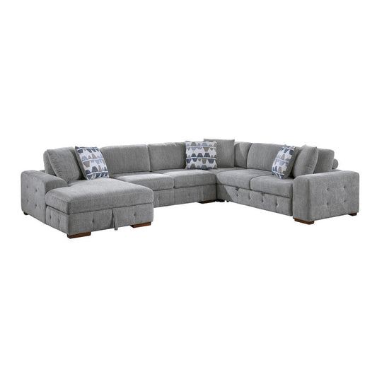 Homelegance  - Raife 4-Piece Sectional W/ Left Chaise in Gray - 9624GYx42RLC  view 1