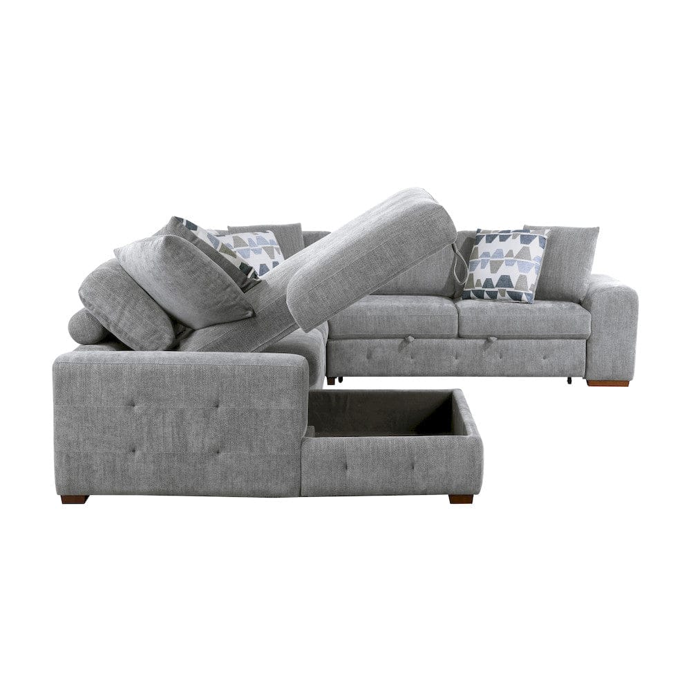 Homelegance  - Raife 4-Piece Sectional W/ Left Chaise in Gray - 9624GYx42RLC  view 5
