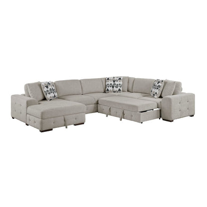 Homelegance  - Raife 4-Piece Sectional W/ Left Chaise in Taupe - 9624TPx42RLC  view 7