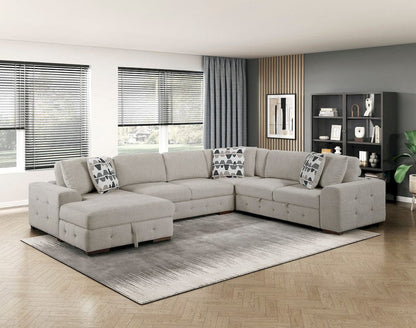 Homelegance  - Raife 4-Piece Sectional W/ Left Chaise in Taupe - 9624TPx42RLC  view 8