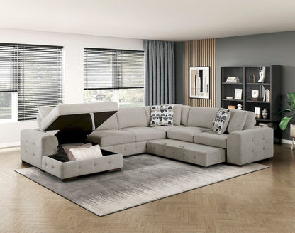 Homelegance  - Raife 4-Piece Sectional W/ Left Chaise in Taupe - 9624TPx42RLC  view 9