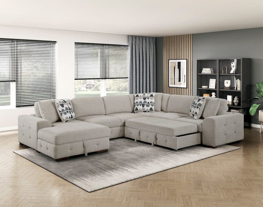 Homelegance  - Raife 4-Piece Sectional W/ Left Chaise in Taupe - 9624TPx42RLC  view 10