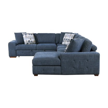 Homelegance  - Raife 4-Piece Sectional W/ Right Chaise in Blue - 9624BUx42LRC  view 3
