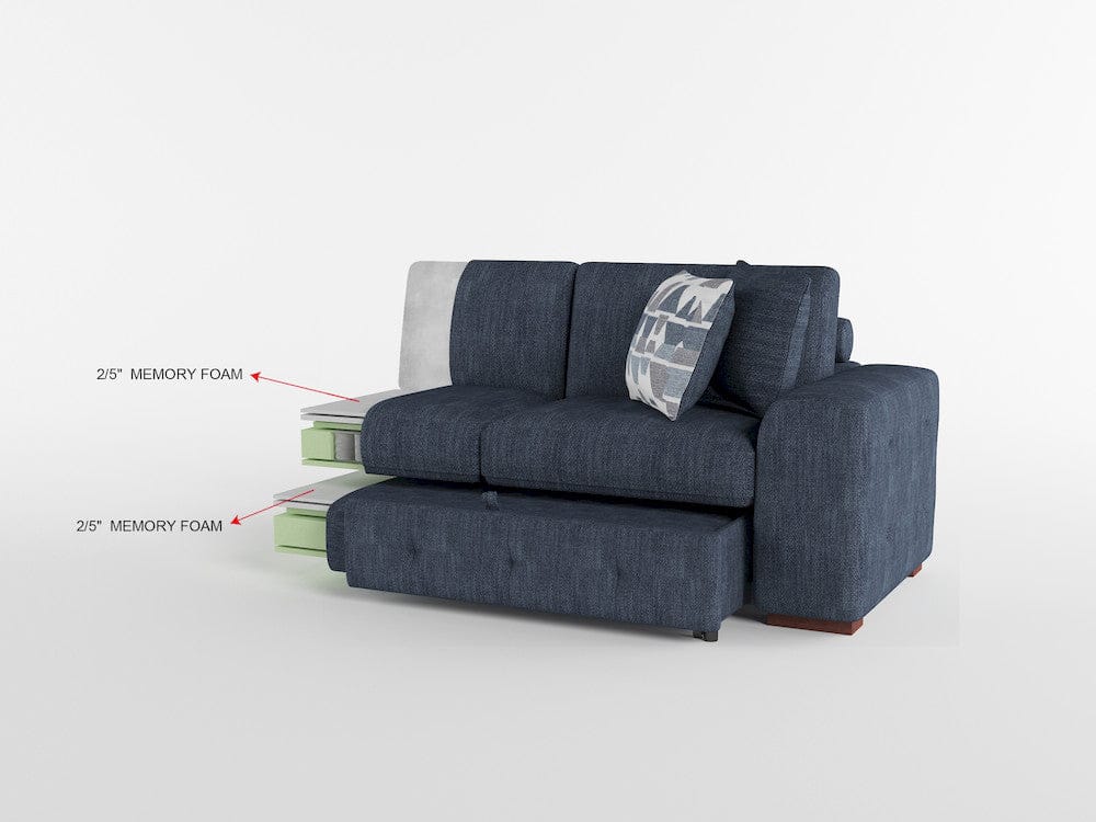 Homelegance  - Raife 4-Piece Sectional W/ Right Chaise in Blue - 9624BUx42LRC  view 6