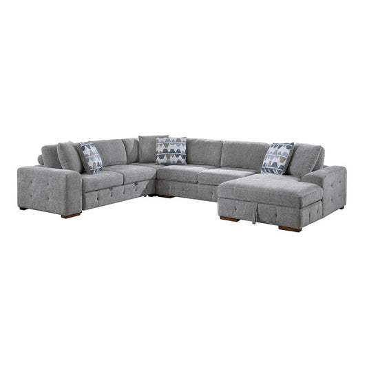 Homelegance  - Raife 4-Piece Sectional W/ Right Chaise in Gray - 9624GYx42LRC  view 1