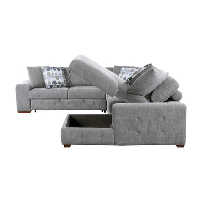 Homelegance  - Raife 4-Piece Sectional W/ Right Chaise in Gray - 9624GYx42LRC  view 5