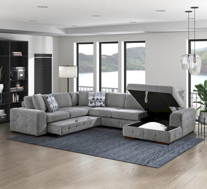 Homelegance  - Raife 4-Piece Sectional W/ Right Chaise in Gray - 9624GYx42LRC  view 9