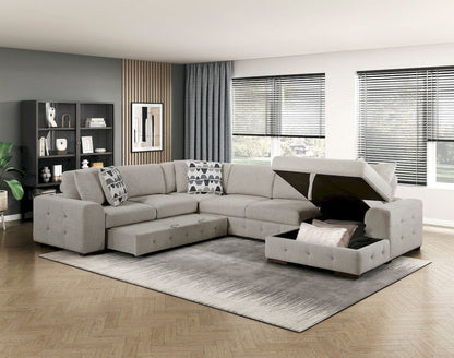 Homelegance  - Raife 4-Piece Sectional W/ Right Chaise in Taupe - 9624TPx42LRC  view 3