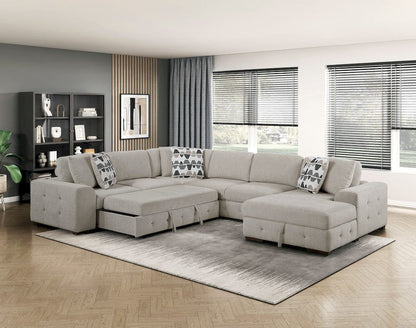 Homelegance  - Raife 4-Piece Sectional W/ Right Chaise in Taupe - 9624TPx42LRC  view 4