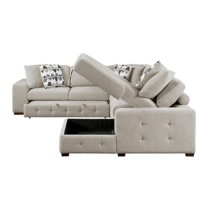 Homelegance  - Raife 4-Piece Sectional W/ Right Chaise in Taupe - 9624TPx42LRC  view 11
