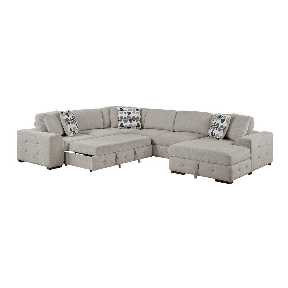 Homelegance  - Raife 4-Piece Sectional W/ Right Chaise in Taupe - 9624TPx42LRC  view 12