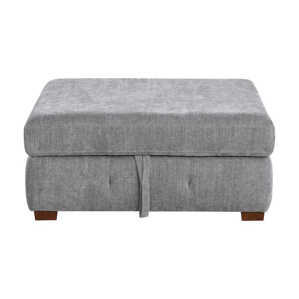 Homelegance  - Raife 5-Piece Sectional W/ Left Chaise and Storage Ottoman in Gray - 9624GYx5LC2R  view 7