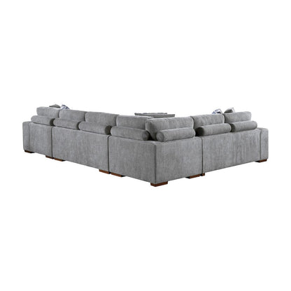 Homelegance  - Raife 5-Piece Sectional W/ Right Chaise and Storage Ottoman in Gray - 9624GYx52LRC  view 4