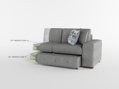 Homelegance  - Raife 5-Piece Sectional W/ Right Chaise and Storage Ottoman in Gray - 9624GYx52LRC  view 11