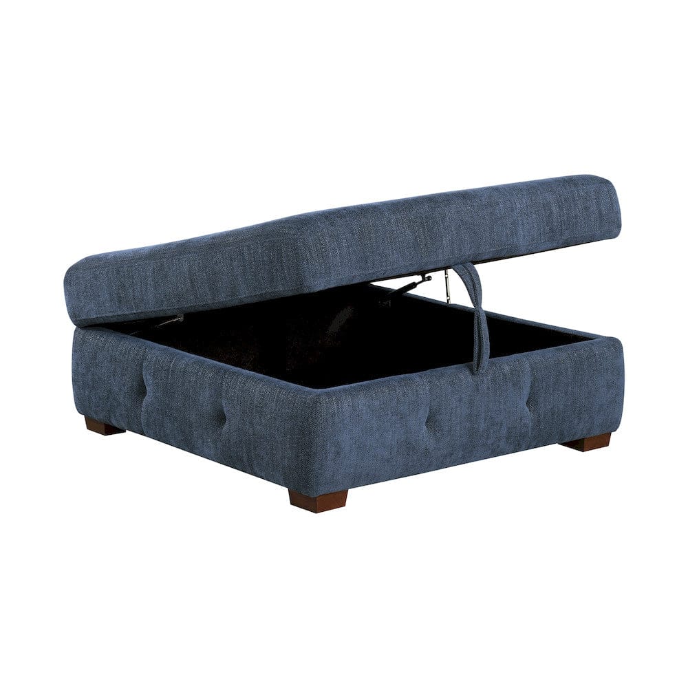 Homelegance  - Raife Storage Ottoman in Blue - 9624BU-4  view 3