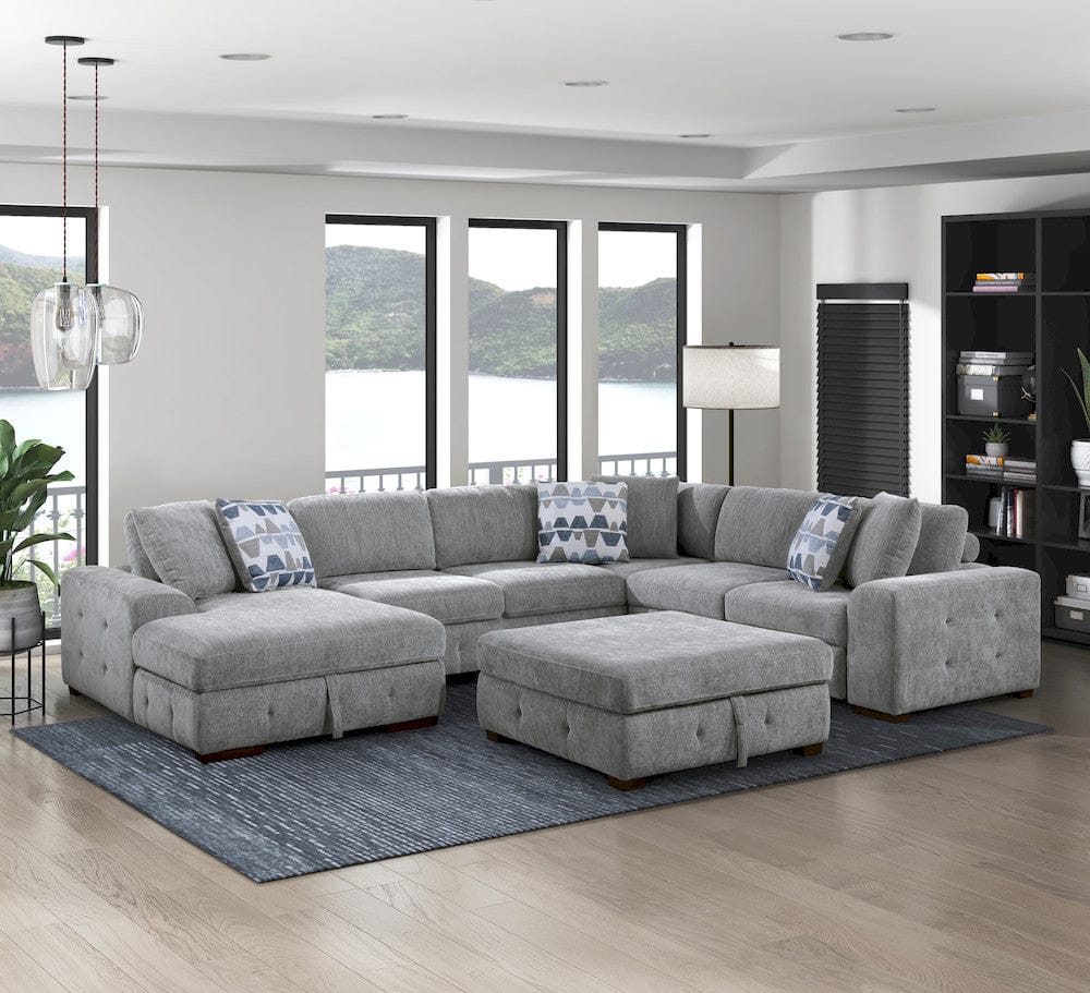 Homelegance  - Raife Storage Ottoman in Gray - 9624GY-4  view 4