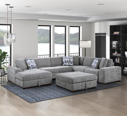 Homelegance  - Raife Storage Ottoman in Gray - 9624GY-4  view 4