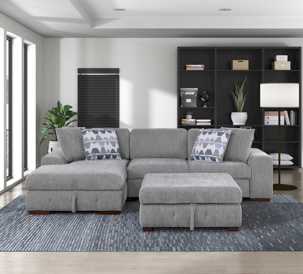Homelegance  - Raife Storage Ottoman in Gray - 9624GY-4  view 5