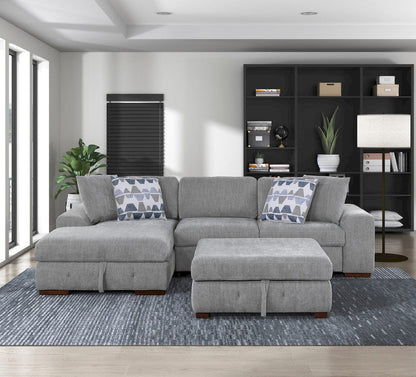 Homelegance  - Raife Storage Ottoman in Gray - 9624GY-4  view 5